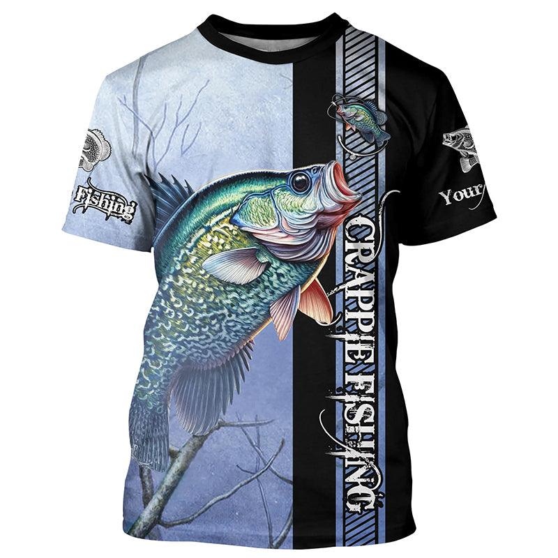 Crappie Fishing Custom name Long Sleeve Performance Fishing, Crappie Fishing NQS3916