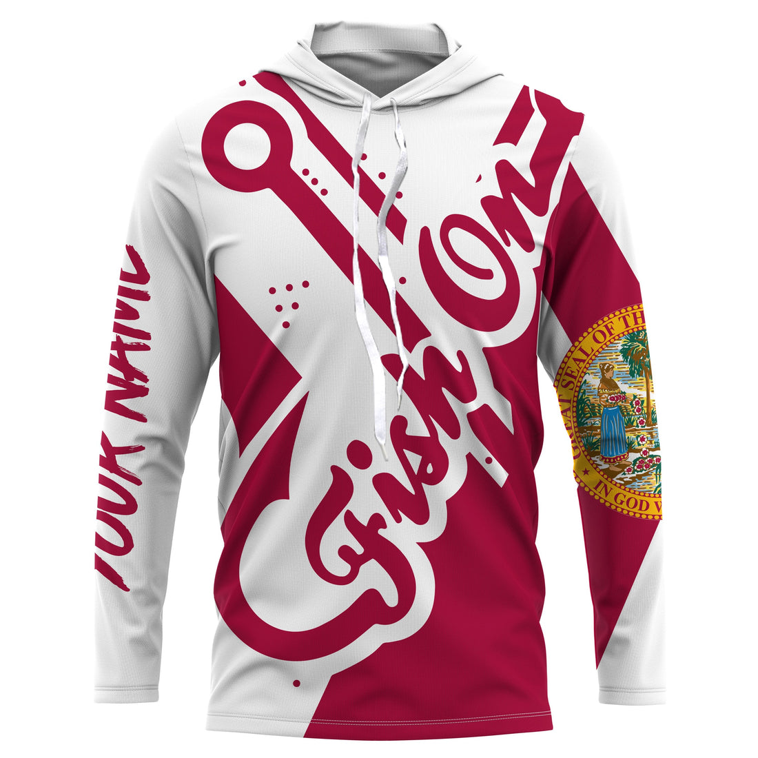 Fish On Florida Fish reaper fishing Custom Fishing, Florida flag performance fishing NQS2491