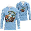 Texas slam redfish, speckled trout, flounder Texas fishing blue camo Custom performance fishing NQS2621