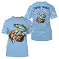 Texas slam redfish, speckled trout, flounder Texas fishing blue camo Custom performance fishing NQS2621