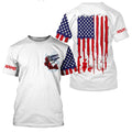 American flag Largemouth Bass fishing personalized patriotic UV Protection Fishing for NQS5457