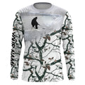 Ice fishing walleye winter camo Custom fishing Performance Long Sleeve Fishing Apparel NQS2498