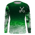 Fish on green sea water camo Custom Name performance long sleeve fishing uv protection NQS7039