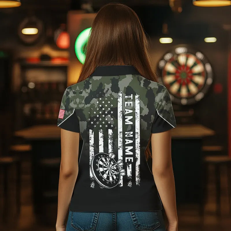 Black Green Camo Women Darts Custom American Flag patriotic Team Darts NQS9523