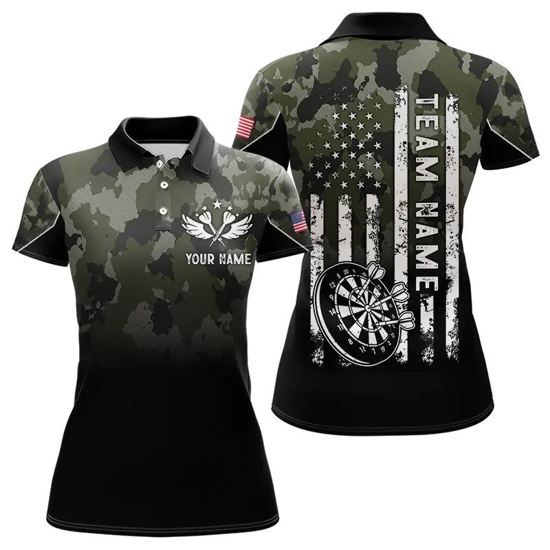 Black Green Camo Women Darts Custom American Flag patriotic Team Darts NQS9523