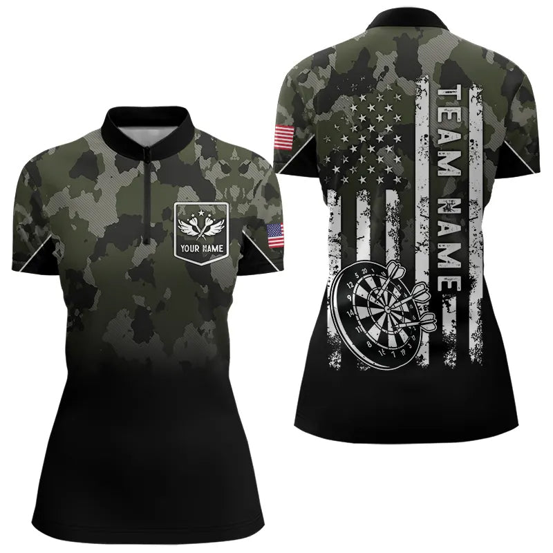 Black Green Camo Women Darts Custom American Flag patriotic Team Darts NQS9523
