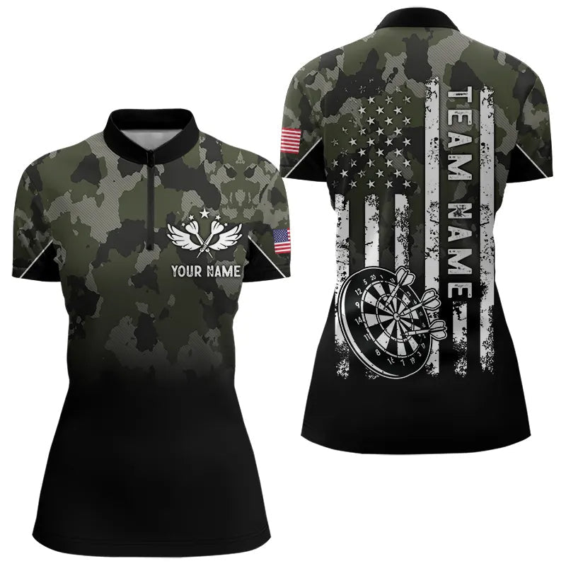 Black Green Camo Women Darts Custom American Flag patriotic Team Darts NQS9523
