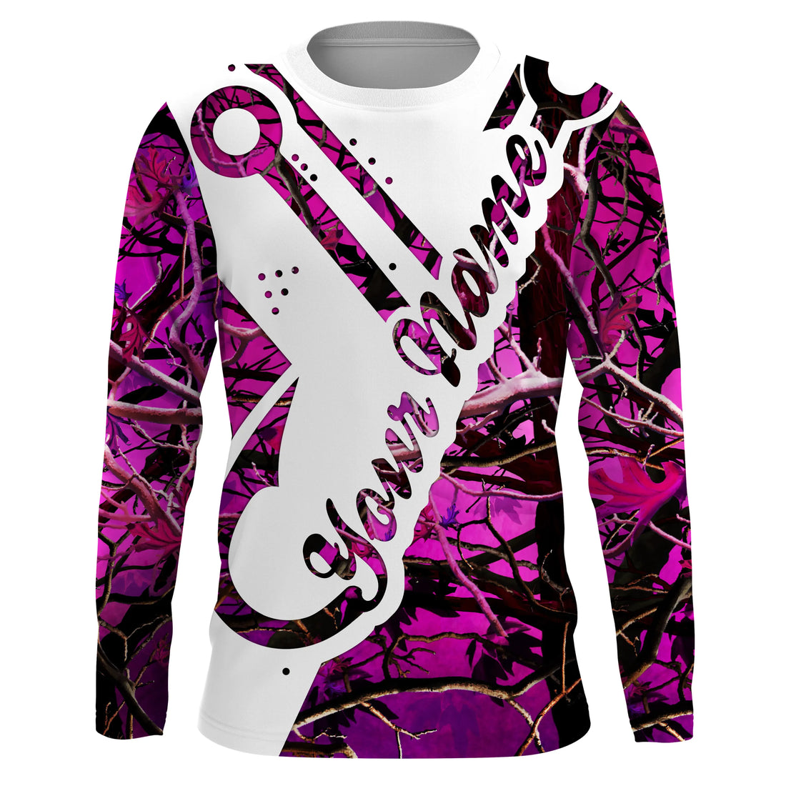 Pink camo fish hook Fishing camo Customize long sleeves fishing NQS1819
