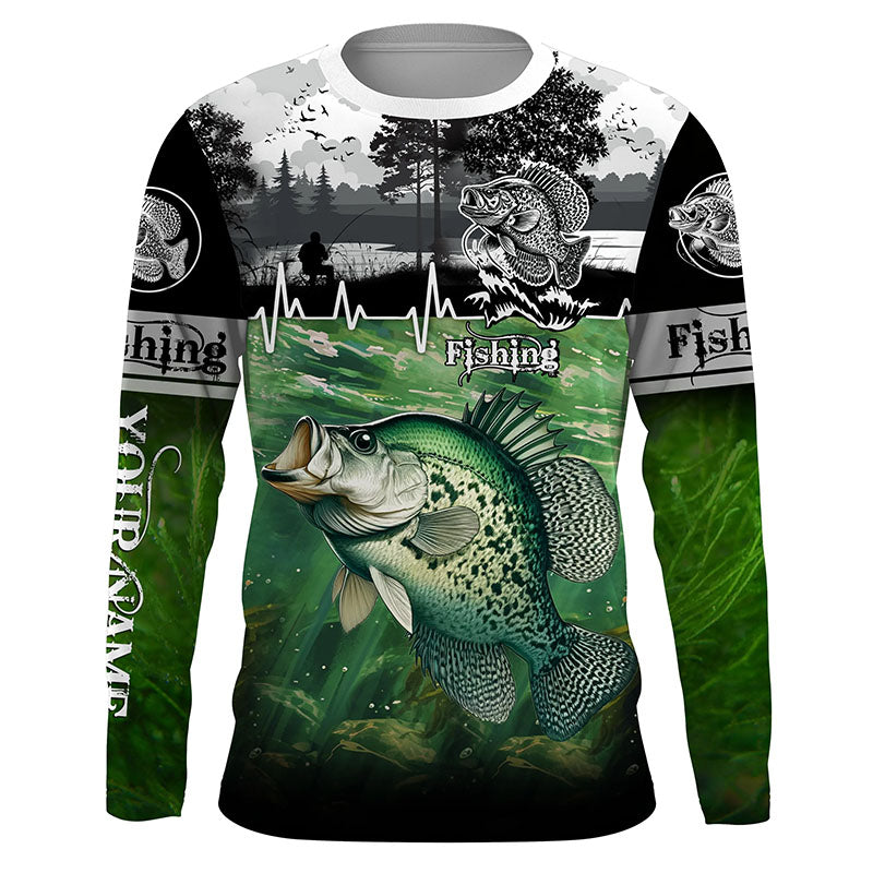 Crappie Fishing UV protection Custom name long sleeves fishing, women, kid NQS2639