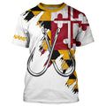 Maryland flag MD Fishing Fish Hook UV protection custom long sleeve Patriotic fishing apparel NQS8270