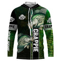Crappie fishing green Custom name Long Sleeve Fishing, fishing gifts, women, kid NQS4141