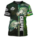 Crappie fishing green Custom name Long Sleeve Fishing, fishing gifts, women, kid NQS4141