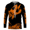 Fish skeleton reaper orange black sun protection performance custom name long sleeve fishing NQS6618