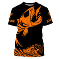 Fish skeleton reaper orange black sun protection performance custom name long sleeve fishing NQS6618