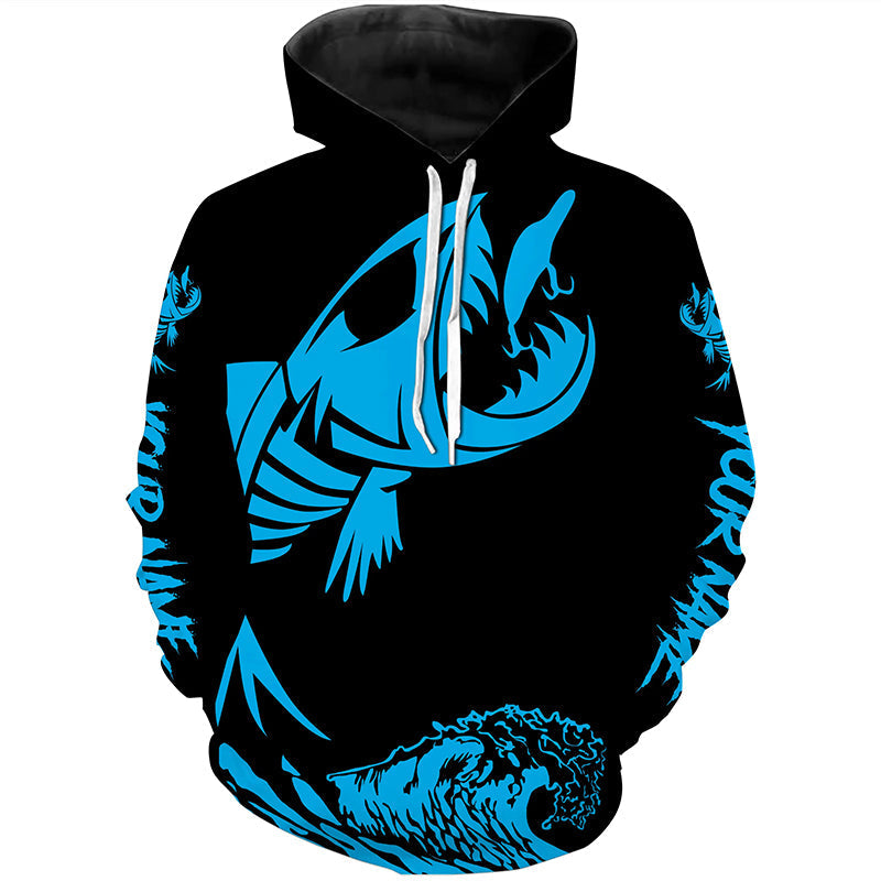 Fish skeleton reaper blue black Custom name fishing | - NQS6619