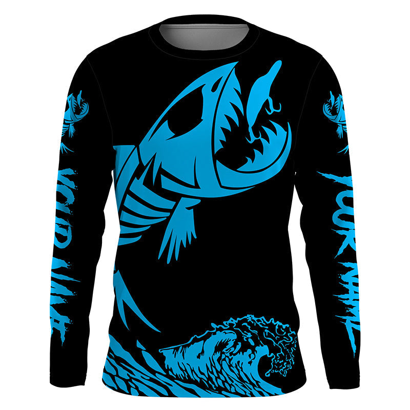 Fish skeleton reaper blue black Custom name fishing | - NQS6619