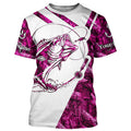 Largemouth Bass Fishing pink girl camo Custom fishing, women, kid NQSD174