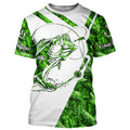 Largemouth Bass Fishing green camo performance fishing Custom long sleeves NQSD175