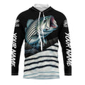Personalized striped bass scales Fishing, striper Custom Long Sleeve Performance Fishing NQS4947