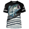 Personalized striped bass scales Fishing, striper Custom Long Sleeve Performance Fishing NQS4947