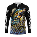 Personalized Walleye scales Fishing, Custom Long Sleeve Performance walleye Fishing NQS4949