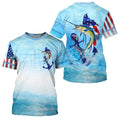 Sailfish fishing blue water anchor compass American flag custom long sleeve deep sea Fishing NQS5972