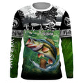 Largemouth bass Fishing UV protection Custom long sleeves fishing, women, Kid NQS2650