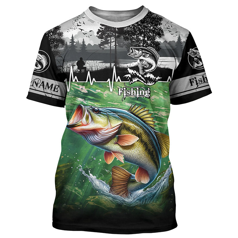 Largemouth bass Fishing UV protection Custom long sleeves fishing, women, Kid NQS2650