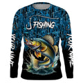 Walleye Fishing blue camo fishing Custom name UV protection long sleeves fishing NQS5770