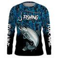 Chinook salmon Fishing blue camo Custom UV protection long sleeves fishing NQS5772