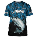 Chinook salmon Fishing blue camo Custom UV protection long sleeves fishing NQS5772