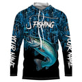 Chinook salmon Fishing blue camo Custom UV protection long sleeves fishing NQS5773