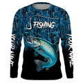 Chinook salmon Fishing blue camo Custom UV protection long sleeves fishing NQS5773
