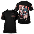 Bass Fishing American Flag patriotic Custom name long sleeves fishing NQS2233