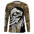 Largemouth Bass fishing tattoo camo Custom UV protection fishing long sleeve NQS3237