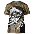 Largemouth Bass fishing tattoo camo Custom UV protection fishing long sleeve NQS3237