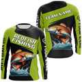 Black Green Redfish fishing Custom Long Sleeve Tournament Fishing, Red Drum Fishing NQS7657