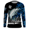 Chinook Salmon( King Salmon) Fishing blue camo Customize name UV protection performance fishing NQS1987
