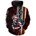 Largemouth Bass fishing American Flag Fisherman Custom Name 3D All over print NQS736