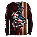 Largemouth Bass fishing American Flag Fisherman Custom Name 3D All over print NQS736