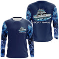 Blue ocean deep fishing charters Custom Fishing Boat name sun protection long sleeve Fishing NQS6169