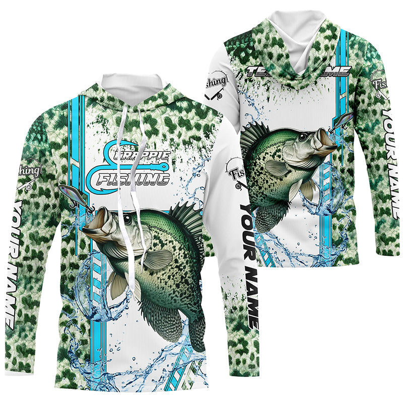 Crappie fishing green scales custom Crappie fishing team, Crappie fishing apparel NQS8745