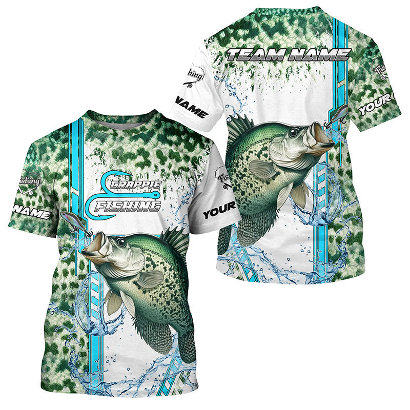Crappie fishing green scales custom Crappie fishing team, Crappie fishing apparel NQS8745