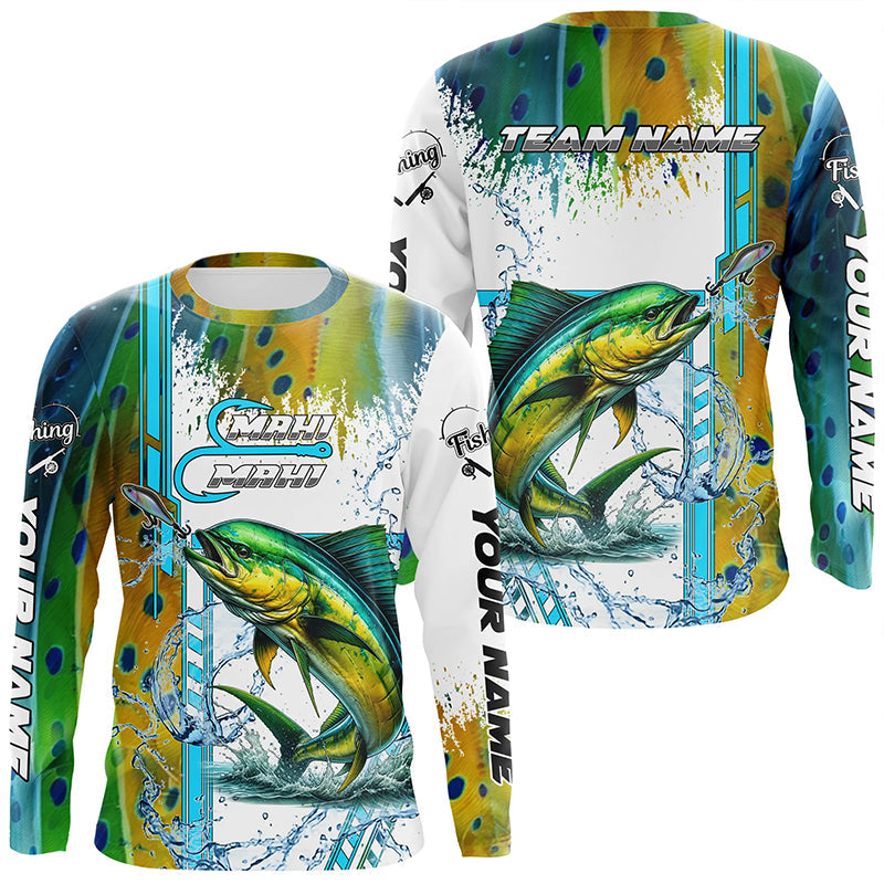 Mahi Mahi fishing green scales custom Mahi mahi fishing team, Dorado fishing apparel NQS8747