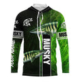 Musky Fishing Muskellunge green Customize Name Long Sleeve Fishing, fishing gifts NQS1992