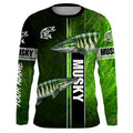 Musky Fishing Muskellunge green Customize Name Long Sleeve Fishing, fishing gifts NQS1992
