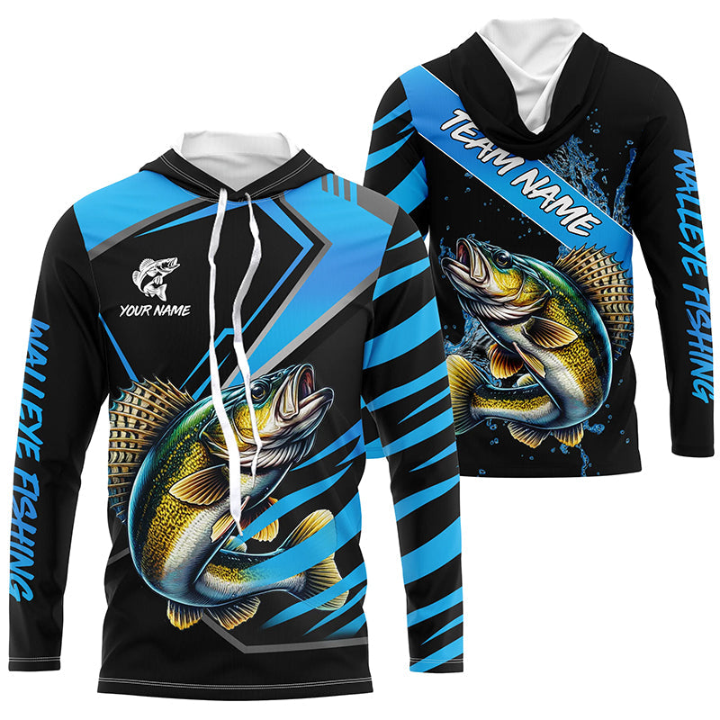 Black and Blue Walleye fishing custom fishing team, sport fishing NQS8509