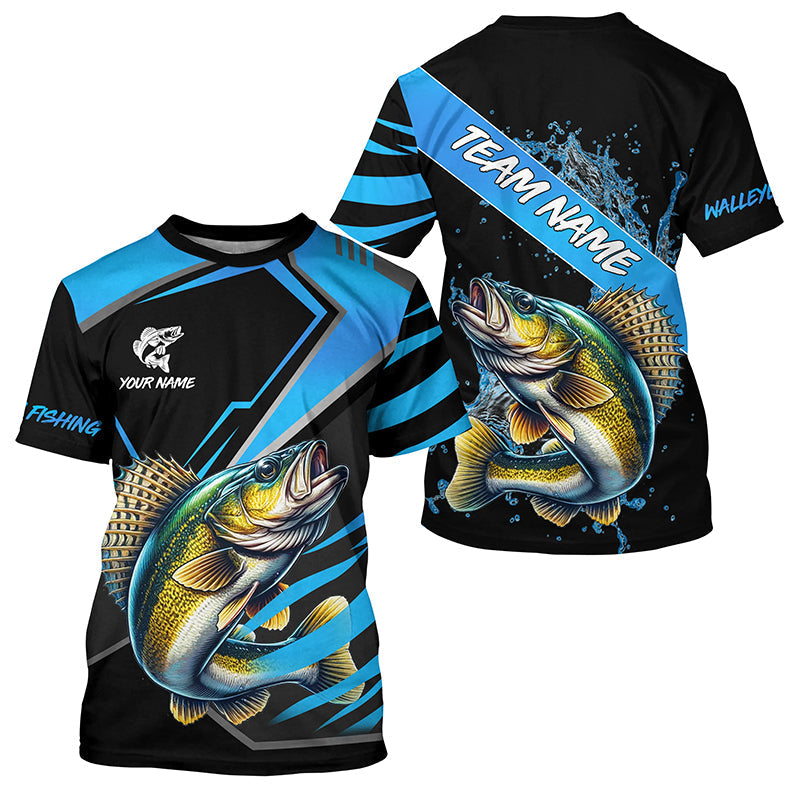 Black and Blue Walleye fishing custom fishing team, sport fishing NQS8509