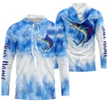 Sailfish saltwater fishing blue sea camo Custom Name sun protection UPF long sleeves fishing NQS3511