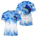 Sailfish saltwater fishing blue sea camo Custom Name sun protection UPF long sleeves fishing NQS3511